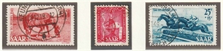 Frimærker Tyskland | Saar | 1949 - AFA 267,268,269 - Stemplet